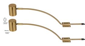 D1046BR  Lex (Set Of 2) Type B Over Cabinet 1 Light GU10 With Adjustable Head And 2m Cable (No Plug) Brass